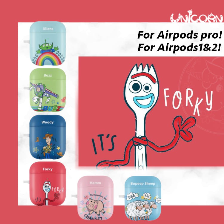 韓國正版KR 迪士尼塗鴉玩具總動員系列 蘋果AirPods耳機套 1/2代 AirPods Pro 保護套 收納套