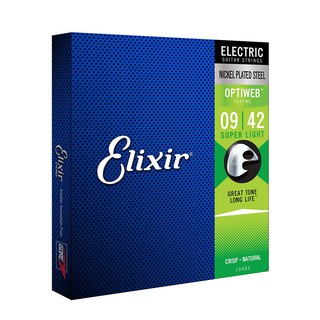 【三木樂器】免運 Elixir 19002 電吉他弦 9~42 OPTIWEB 原廠公司貨 Super Light