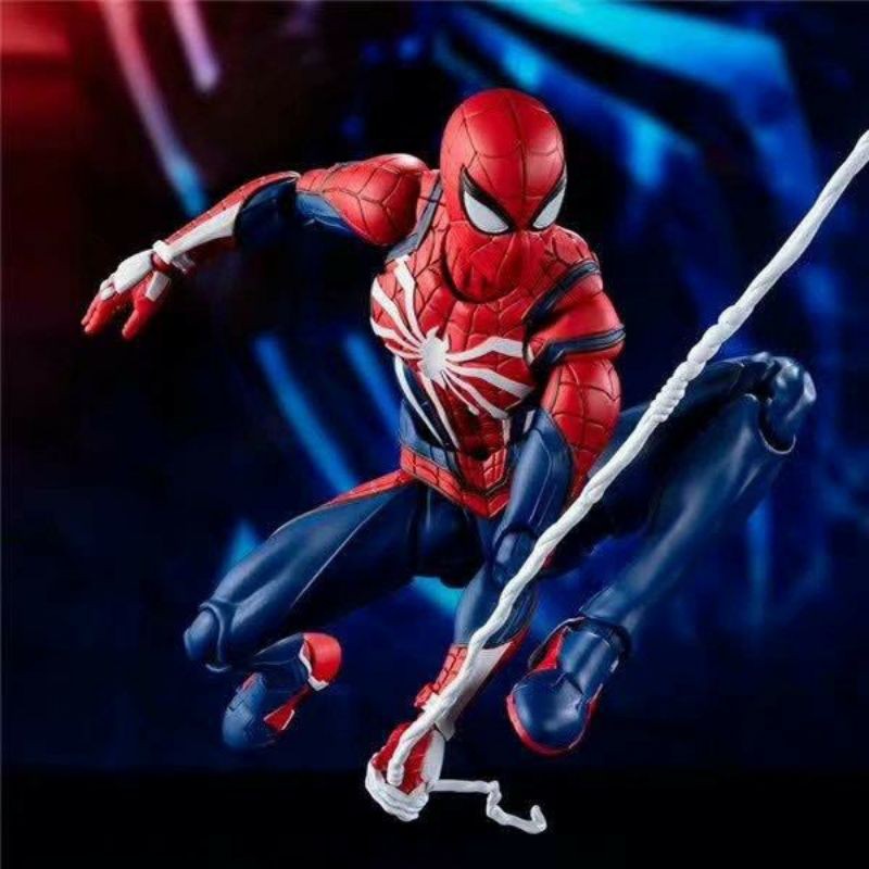 盒損(泡殼破) SHF 蜘蛛人 PS4 電玩版 先進 升級 戰衣 可動 公仔(港版)