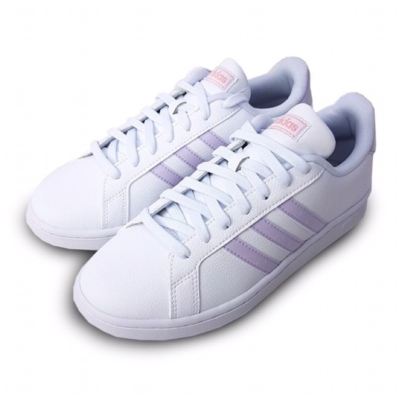 Adidas鞋子FX3446愛迪達 防水grand court 白紫色 網球鞋 防雨 運動  禮物