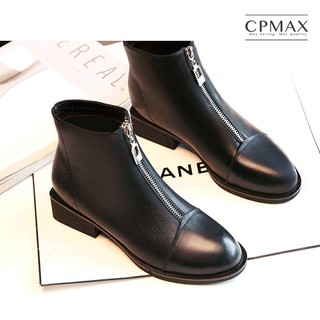 Image of CPMAX 平底短靴 短筒靴 個性穿搭必備款 低跟短靴 平底靴 英倫馬丁靴 英倫風金屬質感 短靴 【S49】