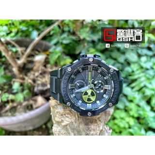 【驚嚇客】G-SHOCK GST-B100B-1A3 藍芽太陽能黑綠配色