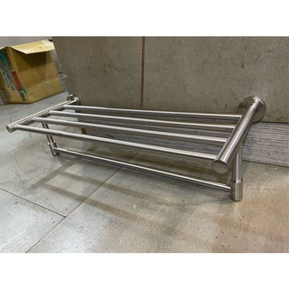 *水電DIY*ST304#不鏽鋼放衣架/置衣架/白鐵雙層置衣架+毛巾架/白鐵毛巾桿 浴室放衣架