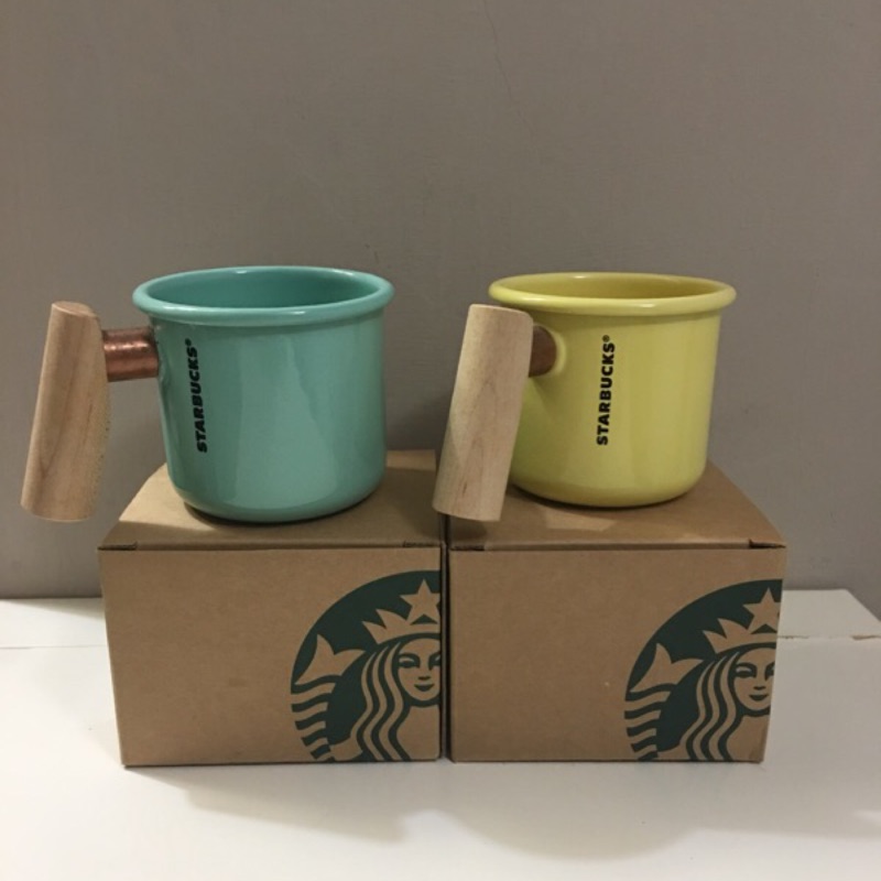 星巴克 Starbucks 木柄 琺瑯杯 露營 野餐