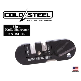 美國Cold Steel冷鋼3-in-1 Knife Sharpener3用磨刀器【CSKS31SCDR】