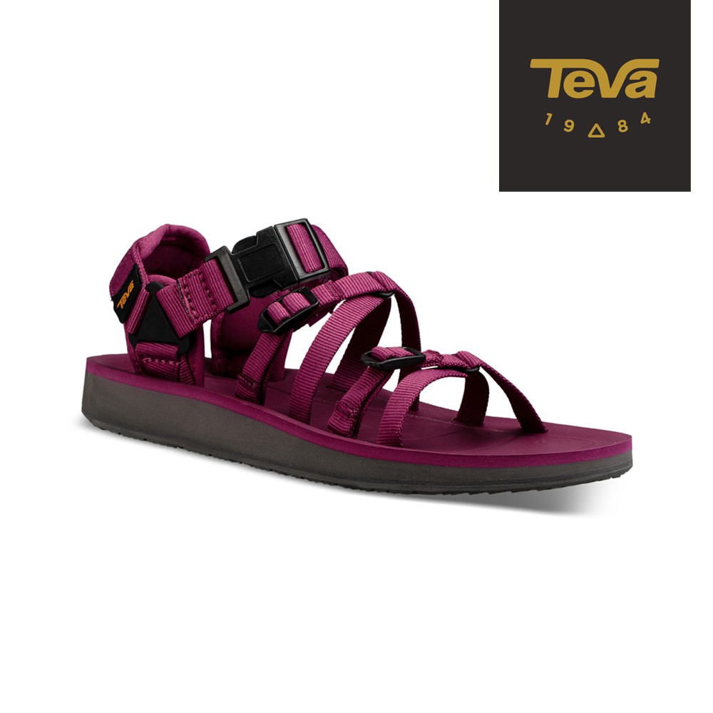 【TEVA】女 Alp Premier 羅馬織帶運動涼鞋/雨鞋/水鞋-莓果紫紅 (原廠現貨)