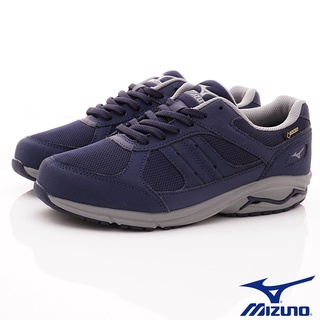 MIZUNO美津濃><GORE TEX 防潑水休閒健走鞋款182614灰藍(女段)25.5/26.5cm(零碼)