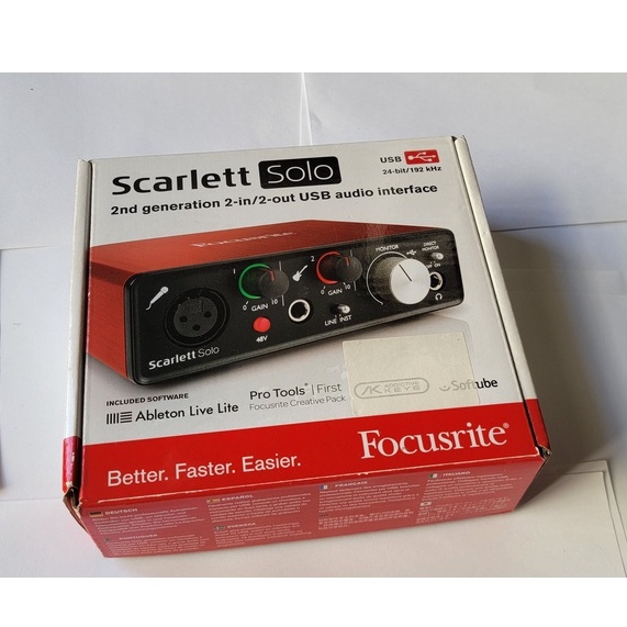 Focusrite Scarlett Solo 錄音介面 (2代) 二手