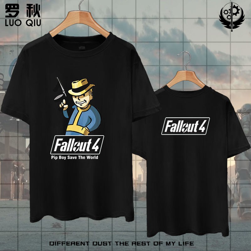 Ps4輻射4嗶嗶小子fallout游戲周邊純棉短袖t恤衫男女半袖純棉衣服 蝦皮購物