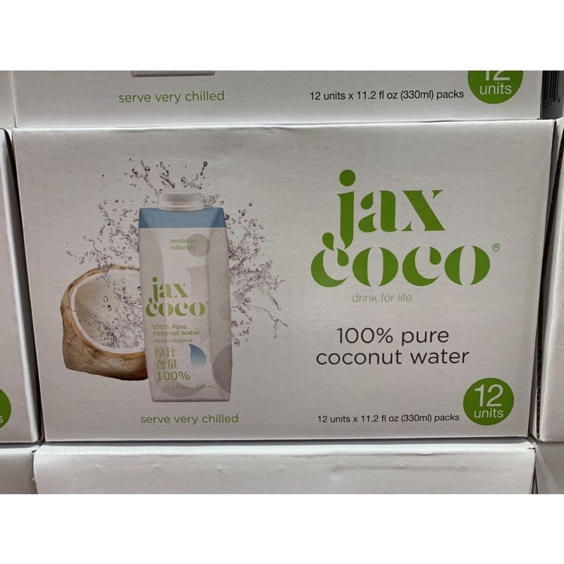 Jax Coco 100%椰子水 單瓶330ml 好市多代購