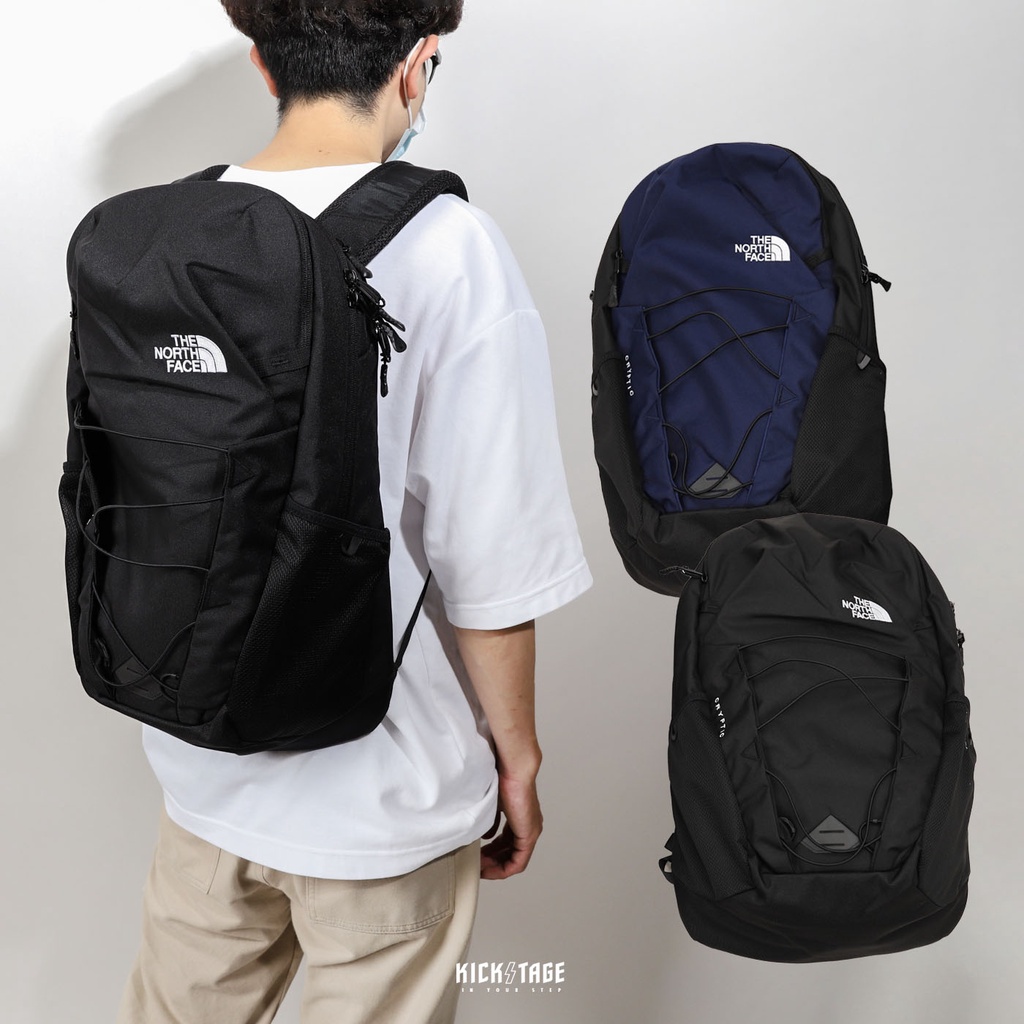THE NORTH FACE TNF CRYPTIC BACKPACK 黑色藍色刺繡北臉後背包【NF0A3KY7 | 蝦皮購物