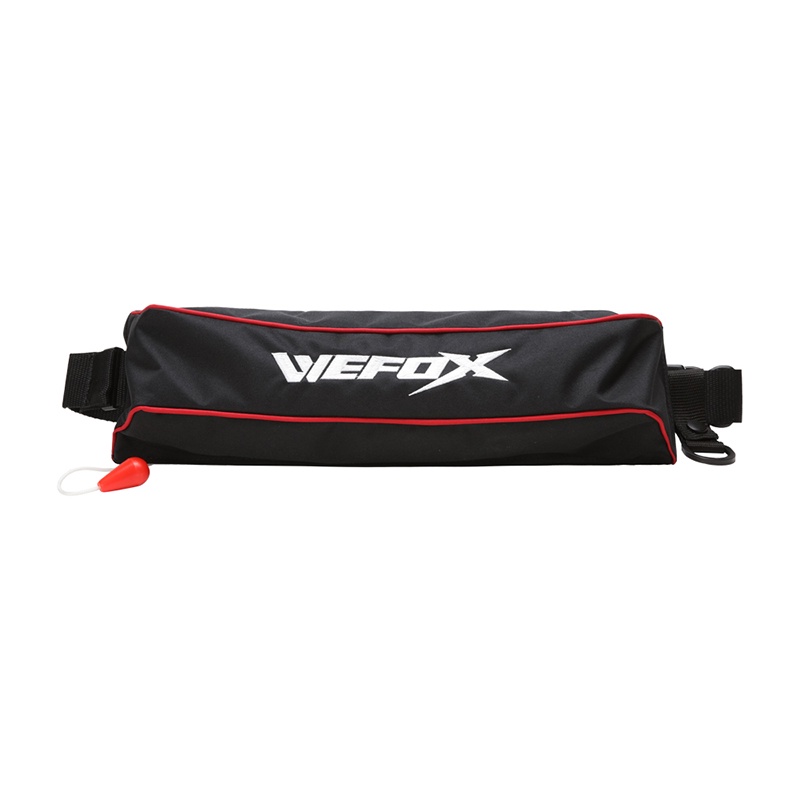 《WEFOX》WCX-4005 腰掛式救生衣#黑紅 中壢鴻海釣具館