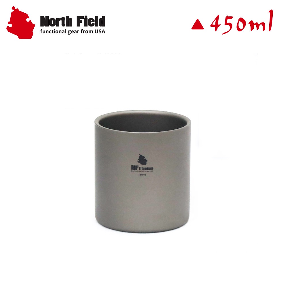 【North Field 美國 450ml 雙層保溫保冷純鈦杯子】CNDTK91107/登山/露營