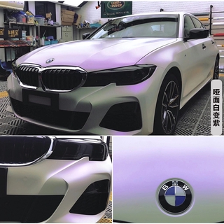 白變金車膜亞光亮面白漸變藍紫珍珠白變色龍車膜電光曙光白改色車身貼紙機車貼紙摩托车贴膜 蝦皮購物