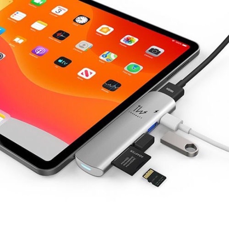 innowatt THE DOCK C for iPad Pro USB-C Hub 多功能充電傳輸集線轉接器iW61C