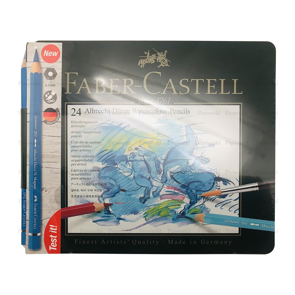 【Penworld】德國製 Faber-Castell輝柏 藝術家級 24色水性色鉛筆 (鐵盒裝) 117524