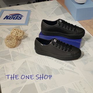 Keds 厚底 黑色 全黑 黑鞋 皮革 基本款 增高 3公分 藍標 防潑水 修長 經典款 帆布鞋 WH57311