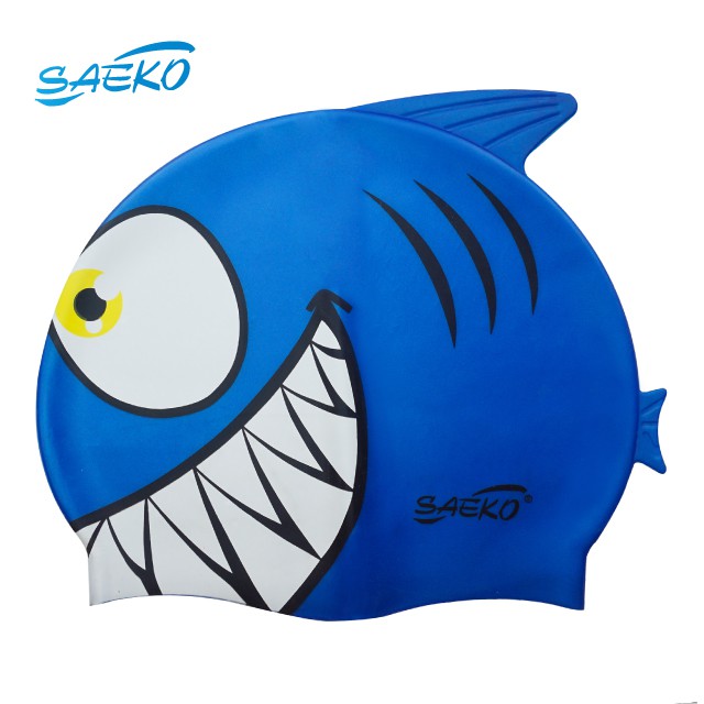 【SAEKO】兒童矽膠泳帽 小丑魚 鯊魚 CSP5