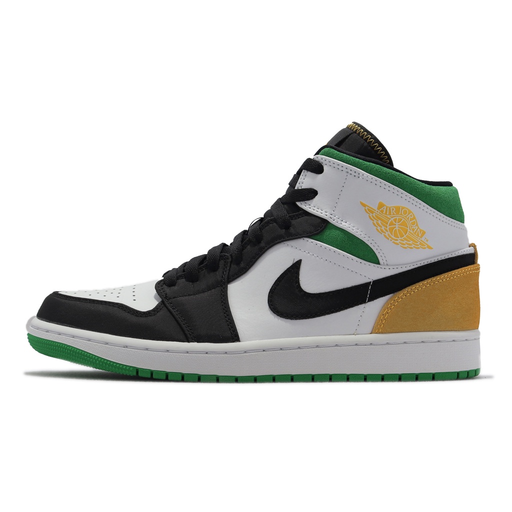 Nike Air Jordan 1 Mid Oakland 黑 綠 黃 男鞋 喬丹 AJ1 ACS 852542-101