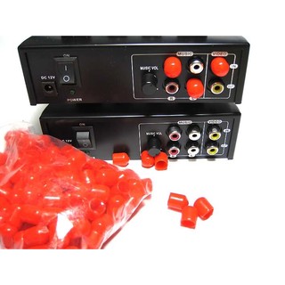 【防氧化】 AV/RCA端子保護套(有紅色 白色) 擴大機、解碼器、電視皆可用！ 網路天空