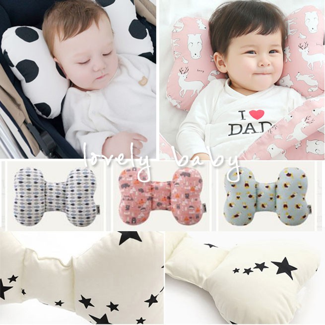 Baby Studio✨D05-007 嬰兒推車蝴蝶枕 3D蝴蝶枕 骨頭枕 嬰兒枕 推車 汽座 安全座椅必備