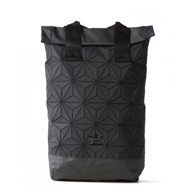 Adidas Originals 3D Roll Top Backpack 愛迪達黑色 DH0100 幾何菱格紋 後背包