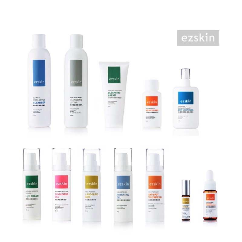 Fmd 現貨 Ezskin 輕鬆美膚陳皮醫生洗面乳潔膚乳保濕乳卸妝乳亮白精華液修護凝膠抗蔓淨荳果酸 蝦皮購物