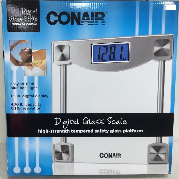 出清--CONAIR 進口強化玻璃數位體重計
