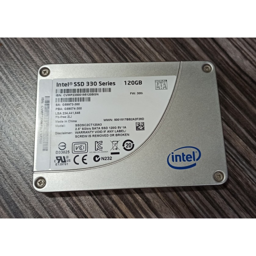 Intel 330 120GB MLC SSD 120G 健康值100 (非128GB 128G 三星 金士頓)