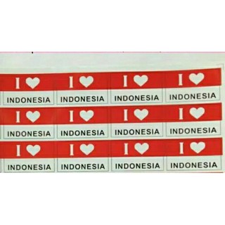 Putih MERAH比賽裝飾八月17號貼紙貼紙臉頰膠紅白印尼共和國國旗小MINI