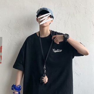 潮流男生短T 日系時尚百搭短T 寬鬆 嘻哈 大尺碼 五分袖 短T 印花T恤 情侶 衣著 上衣短袖 T恤（GFT124)
