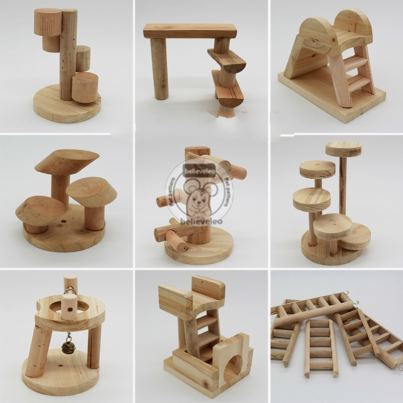 倉鼠金絲熊diy用品鼠鼠木制玩具爬梯倉鼠磨牙用品倉鼠籠配件 蝦皮購物