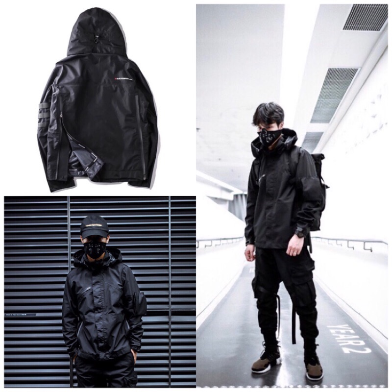 Plunder 掠奪 Enshadower隱蔽者 可拆卸帽壓膠黑暗系穿搭pro衝鋒衣機能外套 蝦皮購物
