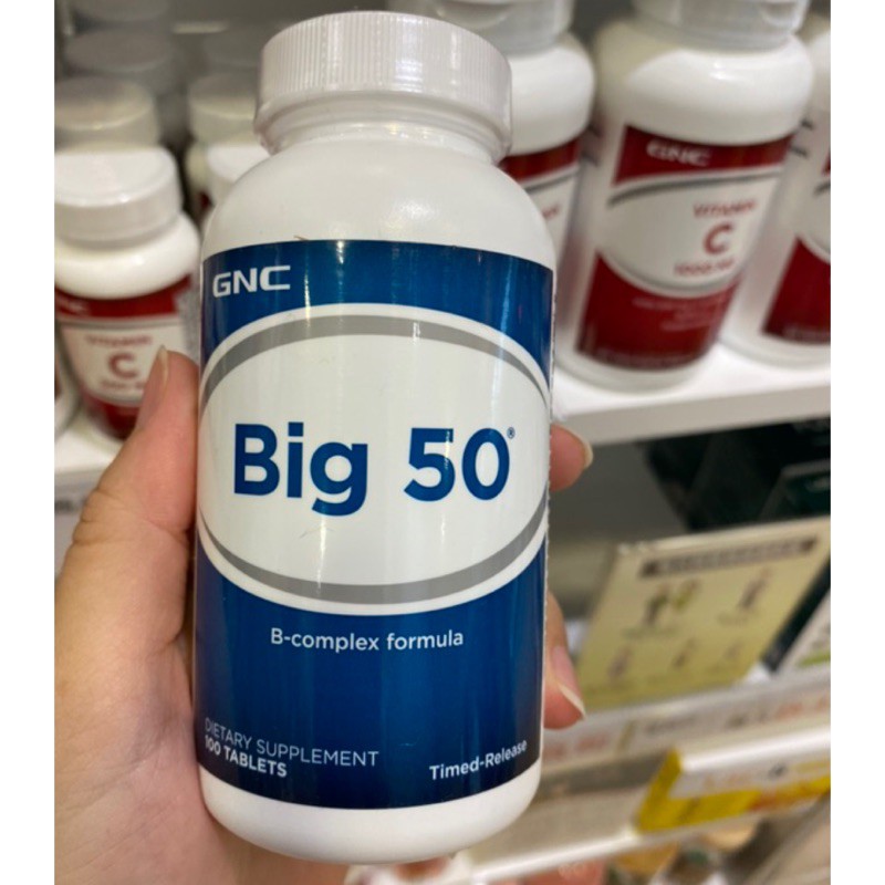 【On代購】GNC B群 B-COMPLEX 50MG 必康50食品錠 Big 100mg big100 B3