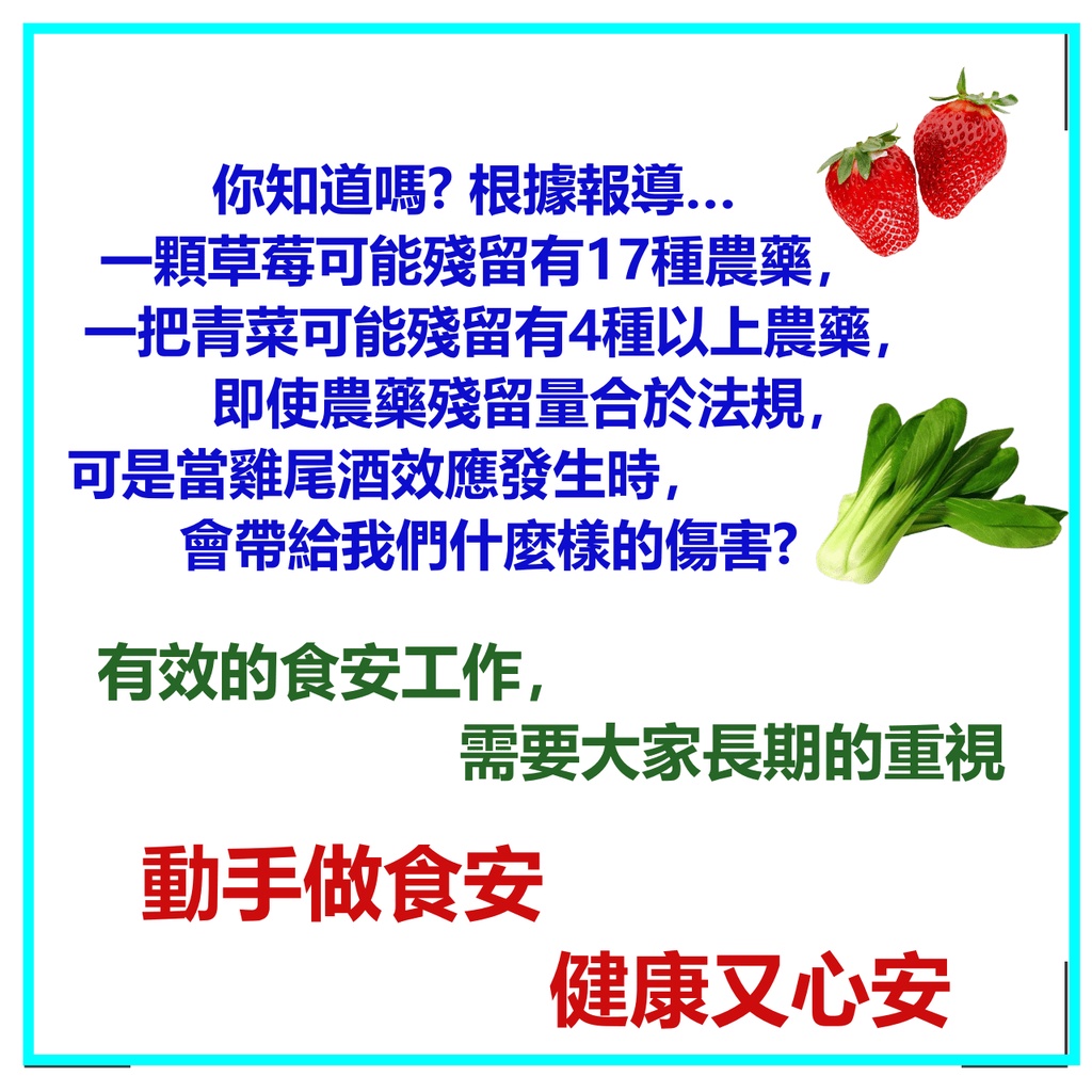 【蔬果食品農藥殘留快篩試劑片套組】先檢後吃 操作簡單 保護自己 保護家人 食安檢測 健康飲食