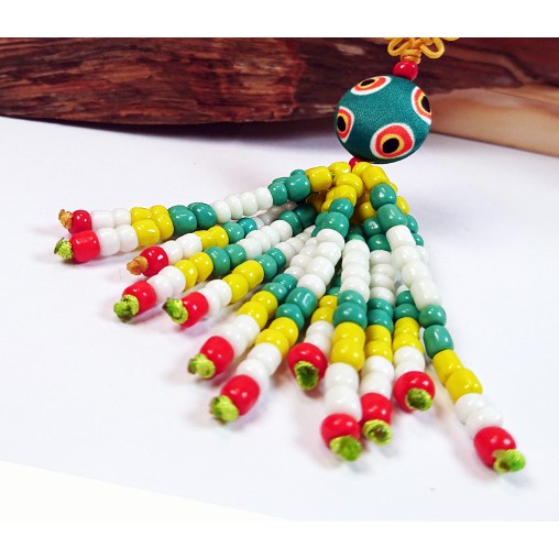 【DIY材料包】台灣原住民族意象◆小米串珠-豐收吊飾◆原民風◆文創精品◆拉格斯◆絲思入釦