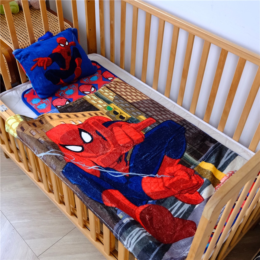 [現貨]卡通兒童 漫威英雄 蜘蛛人 spiderman 可擕式 一體睡墊 蓋毯 枕頭 套裝 幼稚園 午睡睡袋 生日禮物