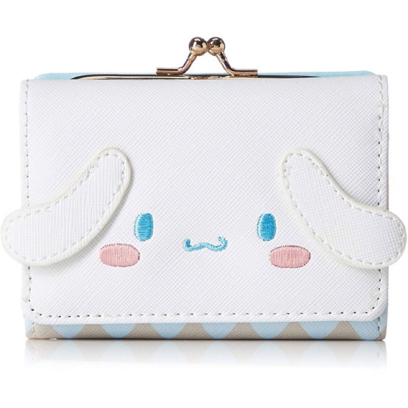 日本正版 Sanrio 大耳狗 喜拿狗 合皮 三折短夾 短夾 零錢包 錢包 子母扣零錢包 包包