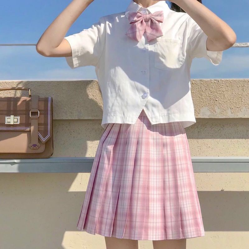 熱銷產品 少女心事 Jk制服套裝格裙百褶裙制服裙子女學生夏季女裝學院風 蝦皮購物