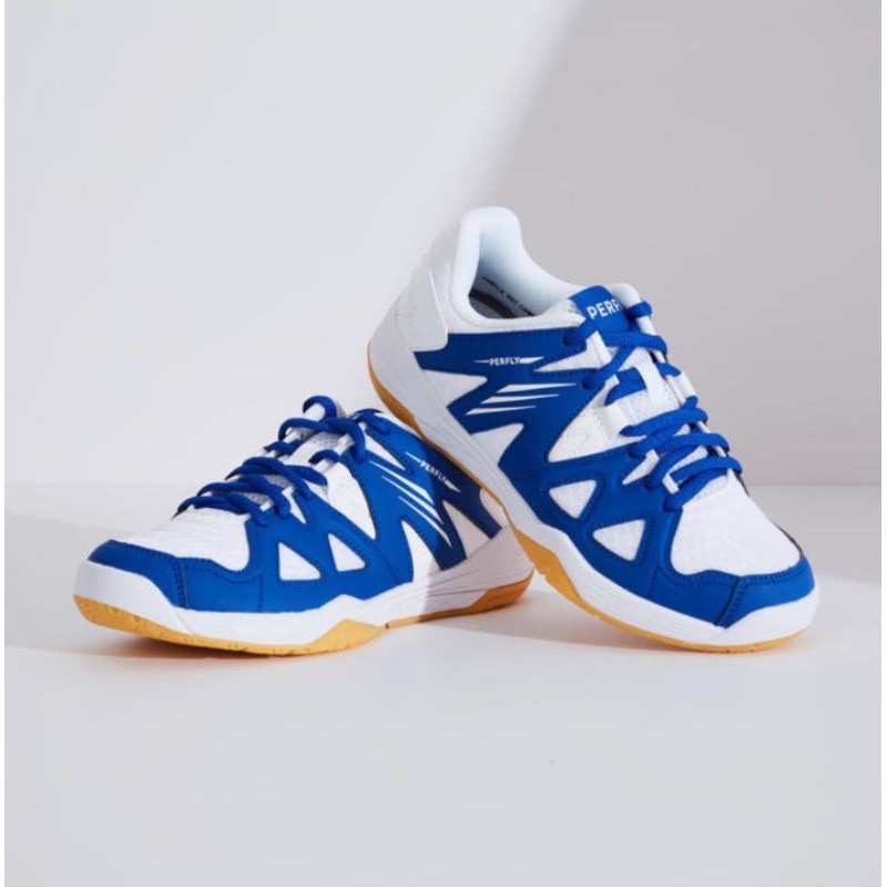 迪卡儂 羽球鞋 女 男 BS500 白色藍色