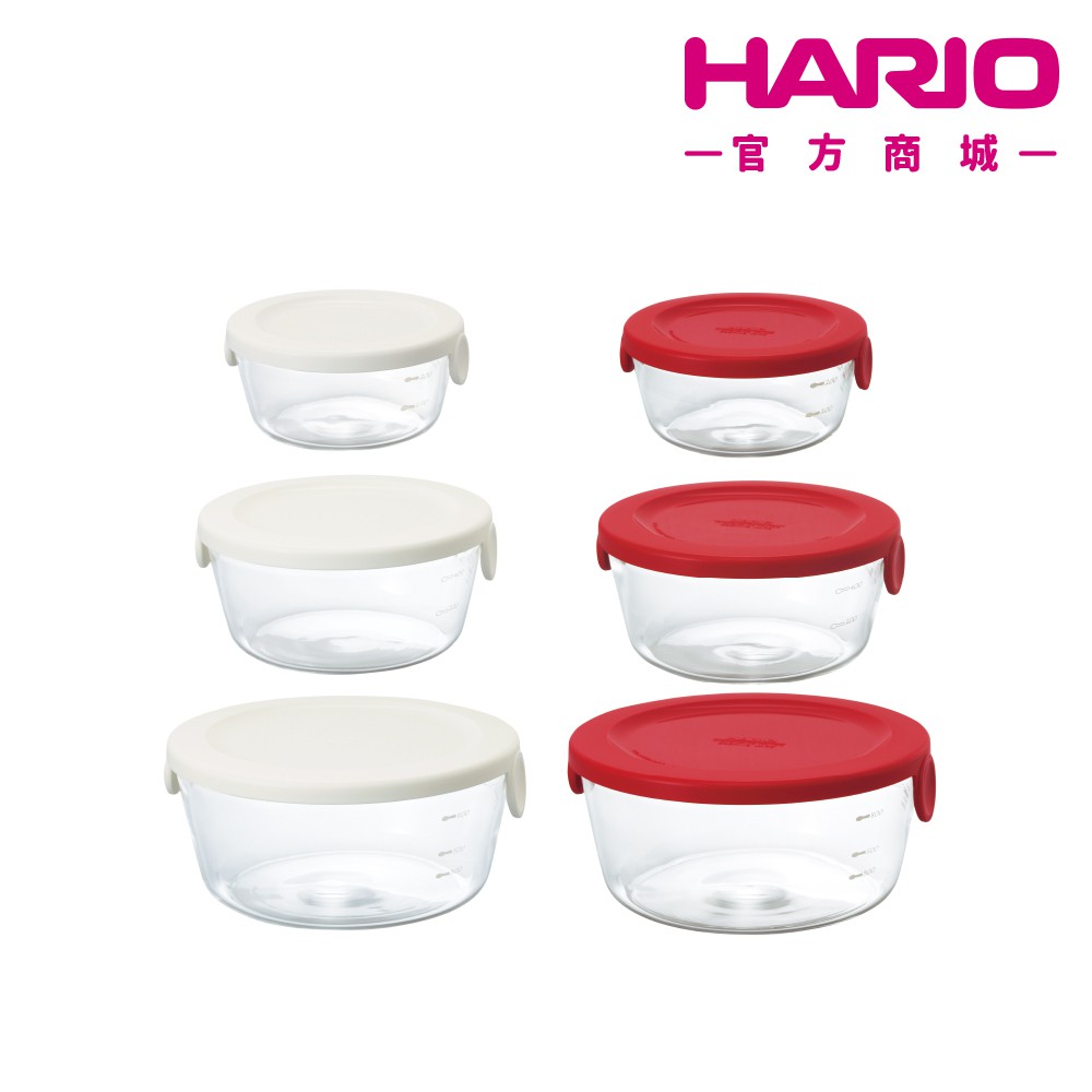 【HARIO】圓形玻璃收納盒3件組  保鮮碗 攪拌碗 料理碗 SYTN-2518  【HARIO官方商城】