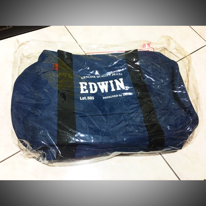 EDWIN牛仔圓筒包