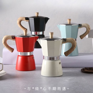 摩卡壺傢用手沖咖啡壺義大利小型特濃煮咖啡機意式濃縮滴濾壺套裝