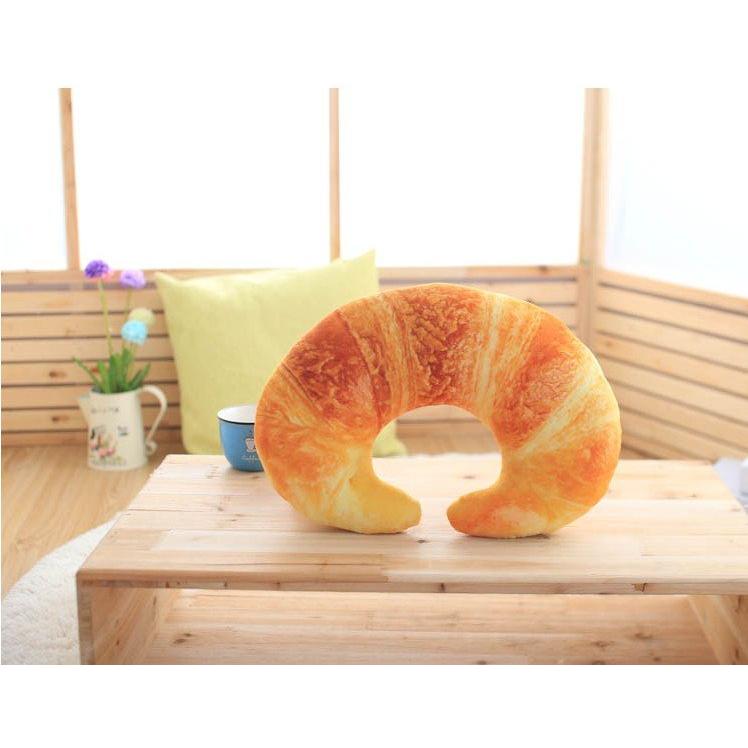 超逼真 日本潮品 色彩飽和 丹麥牛角麵包抱枕 頸枕U形枕旅遊必備午睡枕三峽金牛角抱枕靠墊蔡依林康熙來了