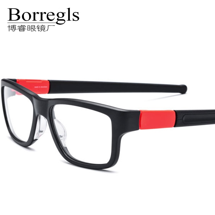 TR90運動眼鏡框戶外自行車騎行近視眼鏡架防滑鼻托男女可配近視博睿眼鏡Borregls