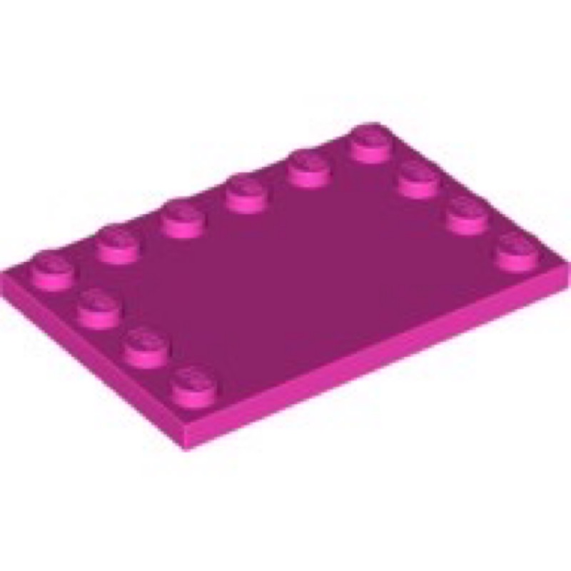 樂高 LEGO 零件 6180 深粉紅色 單排顆粒平板薄板 Tile Mod 4x6 Studs 6024672