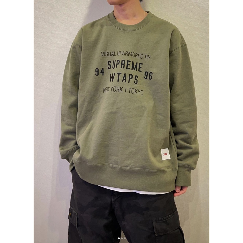Supreme WTAPS Crewneck Olive XL スウェット Supreme WTAPS Crewneck Olive XL スウェット