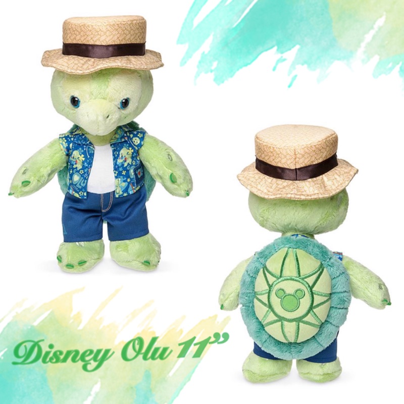 🌈現貨✨美國 迪士尼 正版 新角色 夏威夷 Olu 11吋 SS號海龜 娃娃 達菲的好朋友