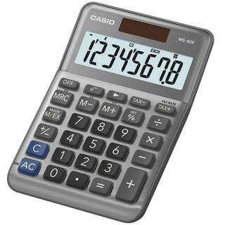 原廠正品含保卡 現貨供應【阿筆文具】//CASIO 卡西歐// MS-80F 雙電源稅率商用計算機(8位數)