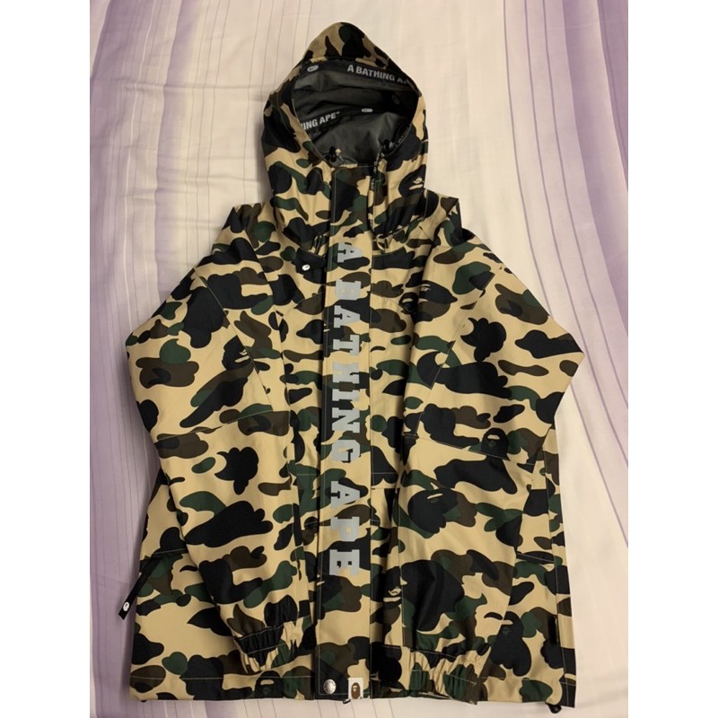 A BATHING APE GORE-TEX 黃迷彩雪衣防風防水外套BAPE